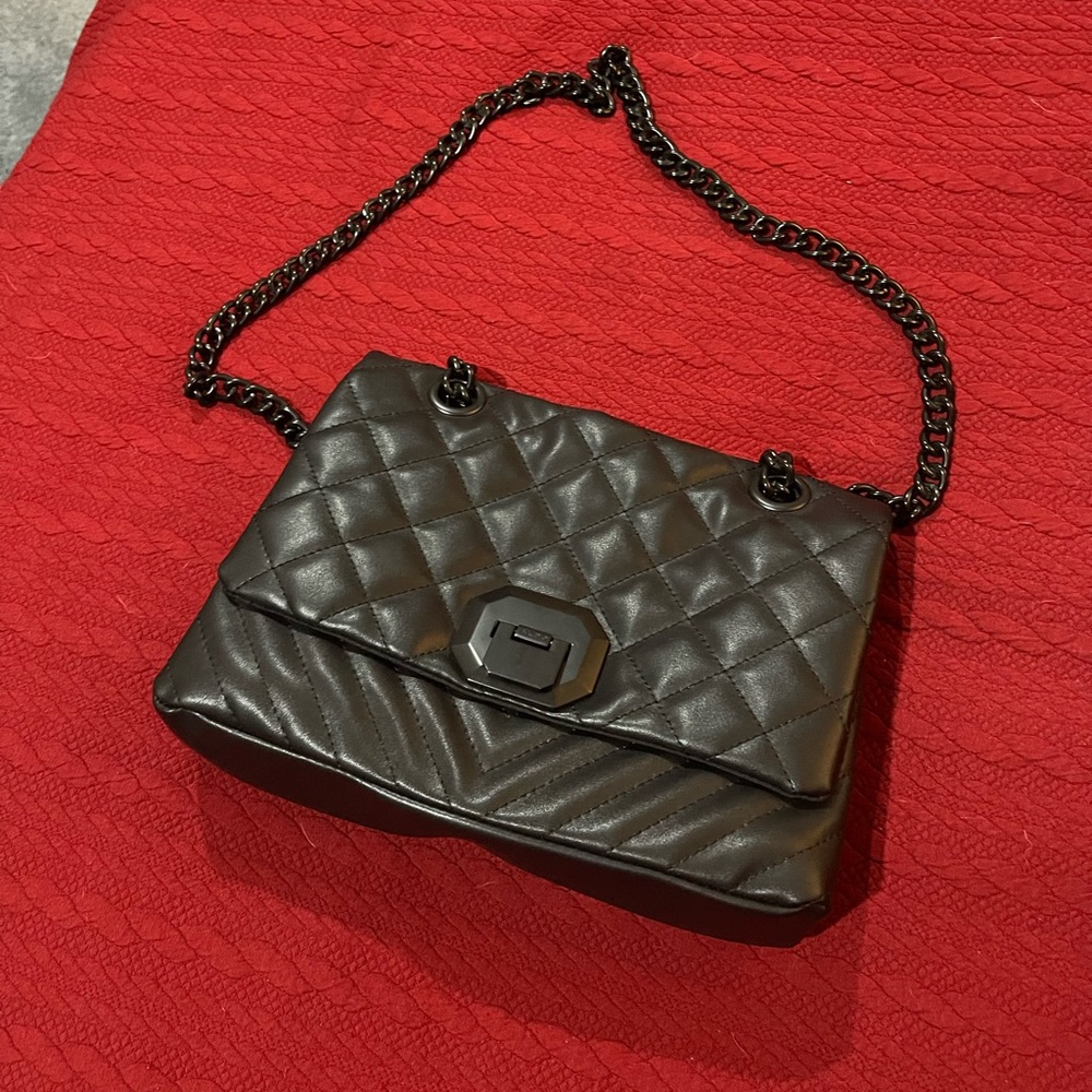 ALDO Black Crossbag with Black Chain